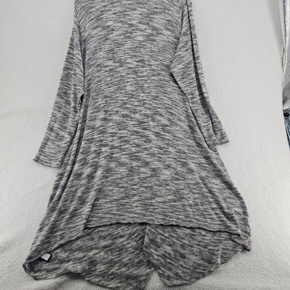 Torrid Sharkbite Duster Sweater Womens 5 Marled Gray Knit Cardigan Long Sleeve - Picture 8 of 10